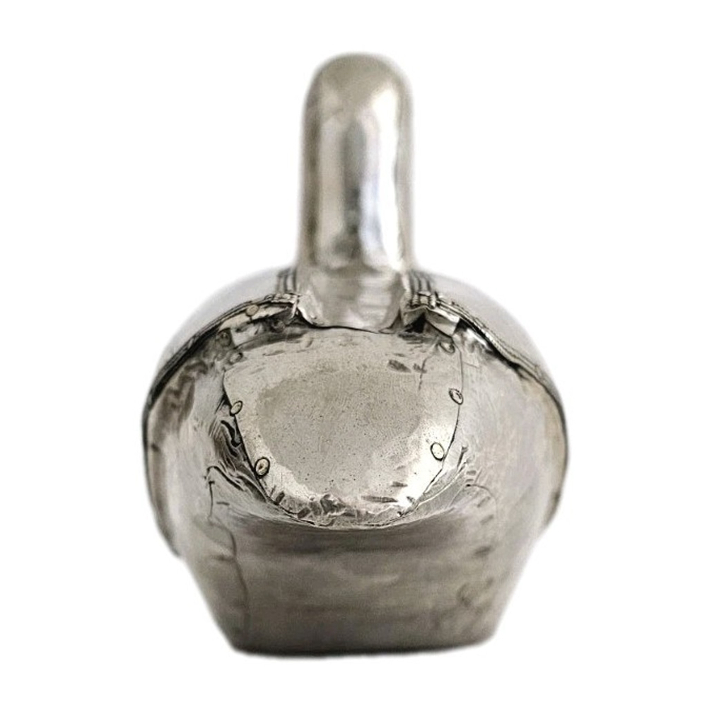 Vintage Silver Metal Over Wood Duck Decoy Figurine Folk Art Decorative Bird - Picture 6 of 16